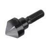Wolfcraft 2584000 Conjunto de escareadores cónicos 3 peças 12/16/19 mm aço para ferramentas haste hexagonal 1/4 polegadas