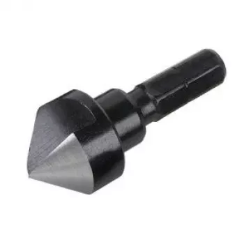 Wolfcraft 2584000 Conjunto de escareadores cónicos 3 peças 12/16/19 mm aço para ferramentas haste hexagonal 1/4 polegadas