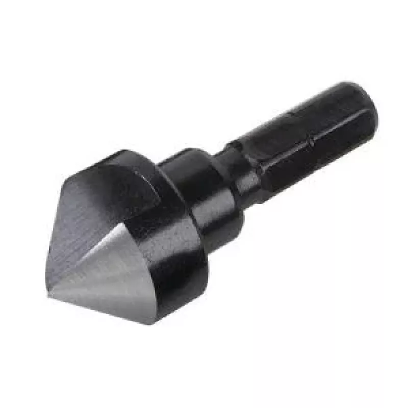 Wolfcraft 2584000 Conjunto de escareadores cónicos 3 peças 12/16/19 mm aço para ferramentas haste hexagonal 1/4 polegadas