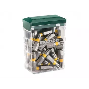 Metabo 626712000 Caixa de 25 pontas TX20 Security Torx com suporte de pontas magnético