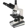 Microscópio trinocular de luz transmitida BRESSER, ampliação 40x-1000x, iluminação LED, platina mecânica, 5723100