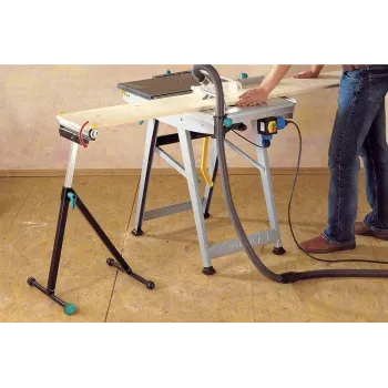 Cavalete de rolos ajustável em altura e rebatível Wolfcraft 6119973, 60 kg