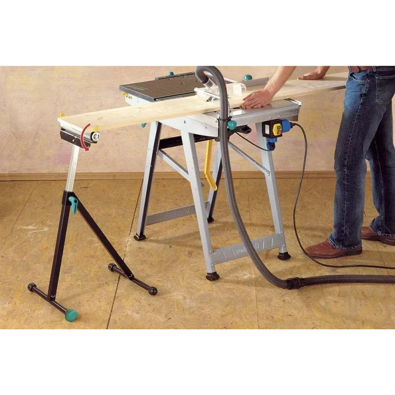 Cavalete de rolos ajustável em altura e rebatível Wolfcraft 6119973, 60 kg