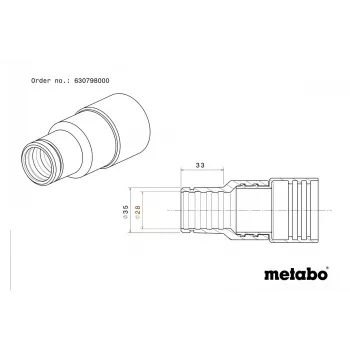 Manga de ligação Metabo 630798000 Standard Ø28/35 mm