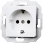 Mecanismo de tomada Schuko HEINRICH KOPP, 1 módulo, branco 113613087