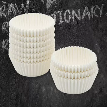 Formas para muffins e cupcakes FACKELMANN 21615, papel de forno antiaderente, branco, 5,0 cm de diâmetro, 250 unid.