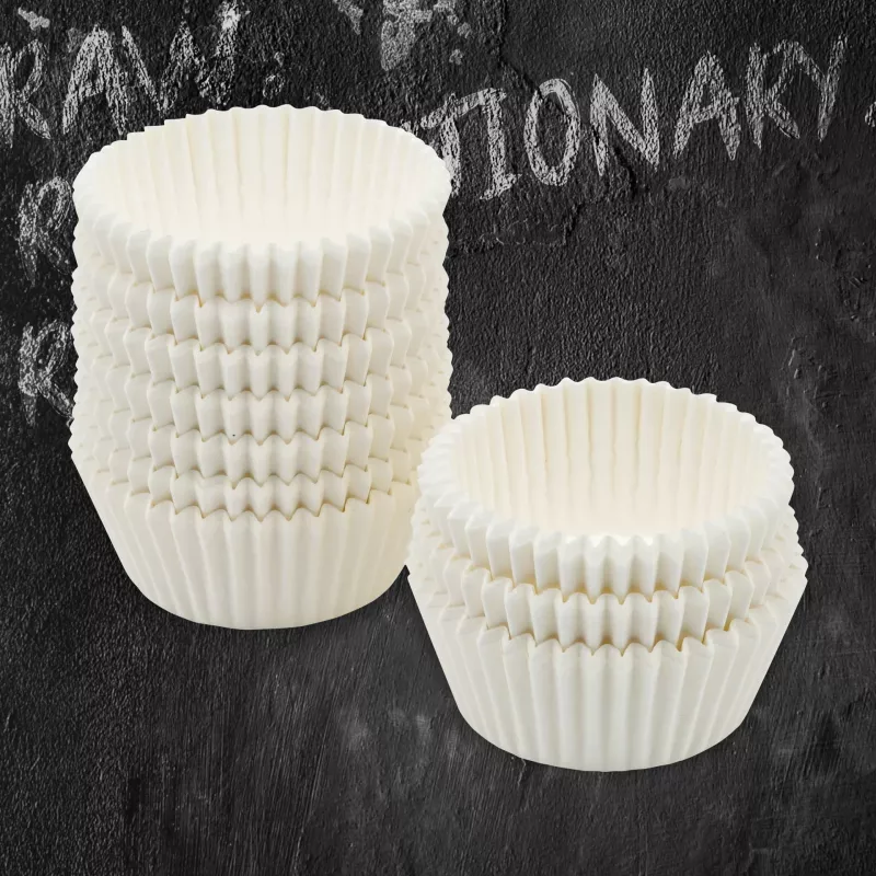 Formas para muffins e cupcakes FACKELMANN 21615, papel de forno antiaderente, branco, 5,0 cm de diâmetro, 250 unid.