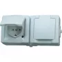 HEINRICH KOPP Tomada Schuko com tampa basculante, sobrepor, IP44, cinzento 137002003