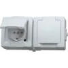 HEINRICH KOPP Tomada Schuko com tampa basculante, sobrepor, IP44, cinzento 137002003