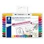 STAEDTLER 3010 TB10 Canetas de feltro, 10 cores diferentes, ponta redonda 1,0 mm, tinta à base de água