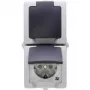 HEINRICH KOPP tomada Schuko com tampa basculante Nautic cinzento 136956008