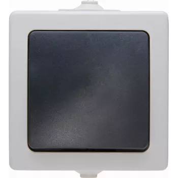 Heinrich Kopp 565756004 Mecanismo de interruptor de comutação, Preto-Cinzento, Encastre, 10A 250V