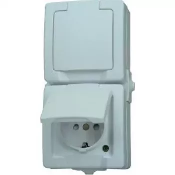 HEINRICH KOPP Paris Tomada Schuko 1 tomada branco puro encastrar 16A 250V IP20 proteção para crianças 136902009