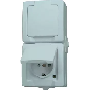 HEINRICH KOPP Paris Tomada Schuko 1 tomada branco puro encastrar 16A 250V IP20 proteção para crianças 136902009