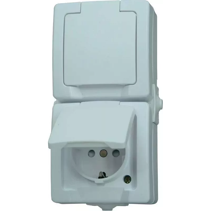 HEINRICH KOPP Paris Tomada Schuko 1 tomada branco puro encastrar 16A 250V IP20 proteção para crianças 136902009