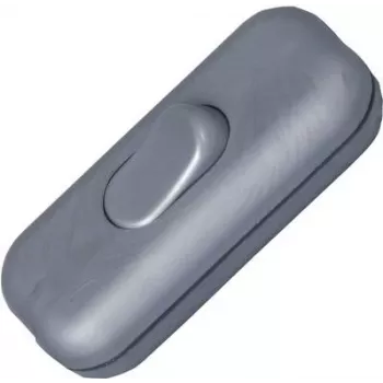 HEINRICH KOPP interruptor intermédio de cabo com alívio de tração, prateado, 1 polo ligar/desligar, 2 A, 250 V 191320086