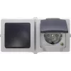 Kopp Nautic Unidade combinada, tomada com interruptor e tampa basculante, cinzento, IP44, montagem à superfície 138656001