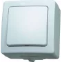 HEINRICH KOPP Paris Interruptor de luz para encastrar branco polar 10A 250V AC comutador/desligador com opção de iluminação 565702005