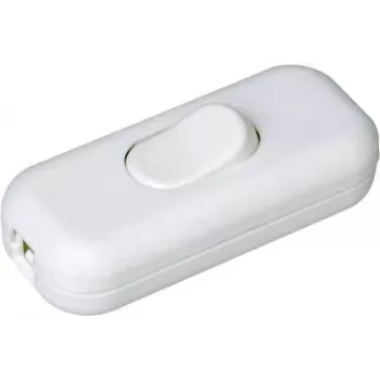 HEINRICH KOPP Interruptor intermédio de cabo com alívio de tração, branco, 1 polo ligar/desligar, 2 A, 250 V 191317000