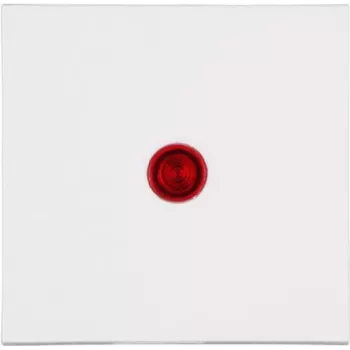 Kopp HK 07 Tampa de interruptor basculante plana iluminada, branco puro/vermelho (490072006)