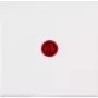 Kopp HK 07 Tampa de interruptor basculante plana iluminada, branco puro/vermelho (490072006)