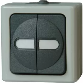 HEINRICH KOPP Interruptor de série à superfície para zonas húmidas azul elétrico cinzento 10A 250V 560556003