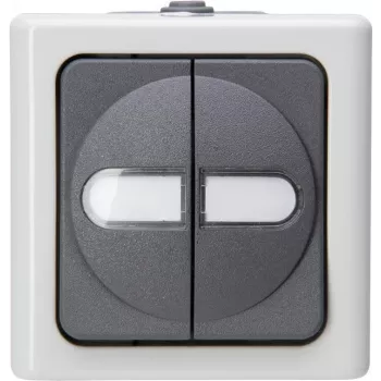HEINRICH KOPP Interruptor de série à superfície para zonas húmidas azul elétrico cinzento 10A 250V 560556003