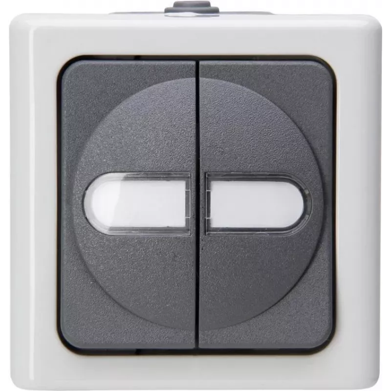 HEINRICH KOPP Interruptor de série à superfície para zonas húmidas azul elétrico cinzento 10A 250V 560556003