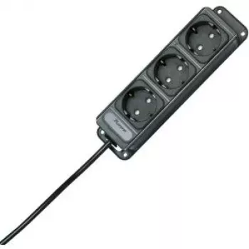 HEINRICH KOPP régua de tomadas 3 tomadas sem interruptor, antracite, 1,4 m 127015013