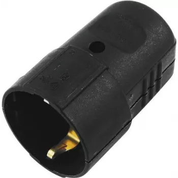ACCESSORY conector fêmea schuko plástico preto (3023620A) - conector fêmea schuko, IP44, 16A, preto