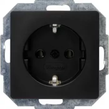 HEINRICH KOPP Paris mecanismo de tomada, schuko, 16 A, 250 V, preto mate 923550080