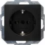 HEINRICH KOPP Paris mecanismo de tomada, schuko, 16 A, 250 V, preto mate 923550080