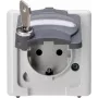 HEINRICH KOPP tomada schuko 1 tomada com fecho de segurança, saliente, IP44, cinzento 103756008