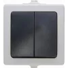 Kopp Paris mecanismo de interruptor de comutação, encastrar, 250 V AC, 10 A, termoplástico, preto/cinzento 565556008