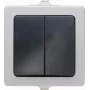Kopp Paris mecanismo de interruptor de comutação, encastrar, 250 V AC, 10 A, termoplástico, preto/cinzento 565556008