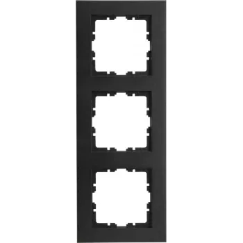 KOPP HK07 PURE Moldura 3 módulos, preto mate 407050004