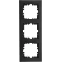 KOPP HK07 PURE Moldura 3 módulos, preto mate 407050004