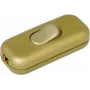 HEINRICH KOPP 191307003 interruptor de cabo com alívio de tração, dourado, unipolar LIG/DESL, 2 A, 250 V AC