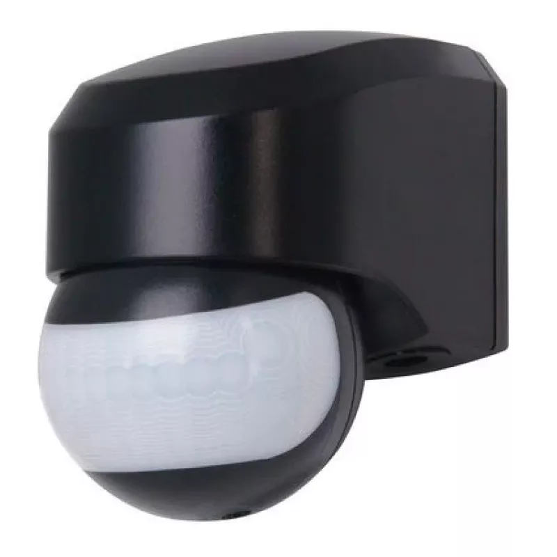HEINRICH KOPP 823805017 detetor de movimento PIR, montagem na parede, preto, 180°, alcance 12 m, IP44