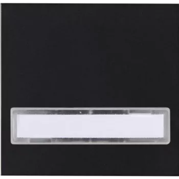 Kopp HK07 tampa de interruptor com campo de identificação, preto mate (IP20) 492050002