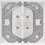 HEINRICH KOPP 490329007 tomada Schuko dupla de encastrar com tampa basculante, IP44, branco