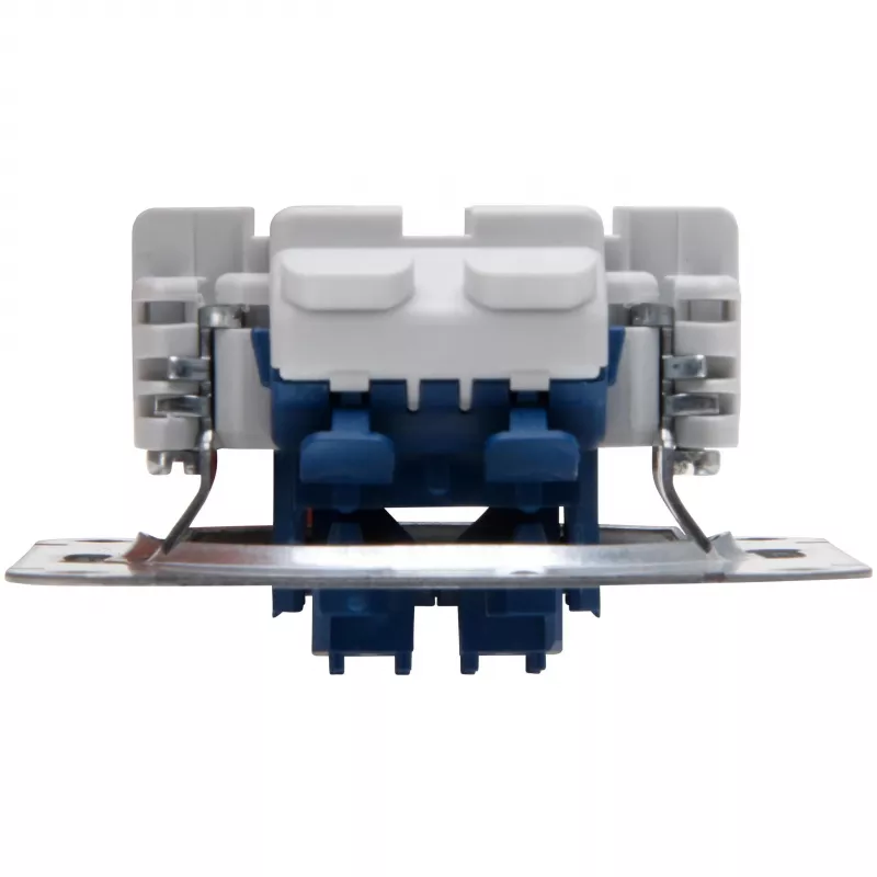 HEINRICH KOPP mecanismo de interruptor duplo, encastrar, 2 tomadas, 250 V, 10 A, terminais de parafuso, termoplástico, IP20 507500007