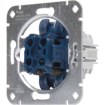 HEINRICH KOPP 507800006 mecanismo de botão duplo de encastrar, 2x NA, 250V, 10AX, alumínio