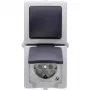 HEINRICH KOPP Nautic cinzento interruptor combinado e tomada com tampa basculante, IP44, 250 V, 16 A 138556008