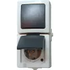 HEINRICH KOPP Nautic cinzento interruptor combinado e tomada com tampa basculante, IP44, 250 V, 16 A 138556008