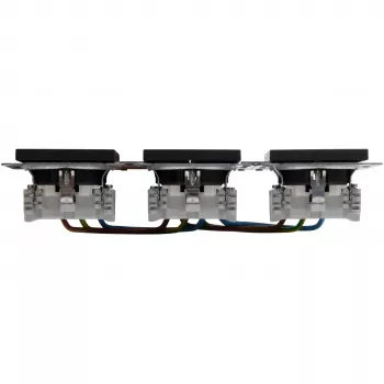 HEINRICH KOPP HK07 KombiQuick mecanismo de tomada Schuko tripla horizontal antracite 133315008