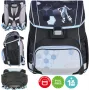Herlitz Loop Mochila escolar 6-9 anos com Cyber Soccer Robot