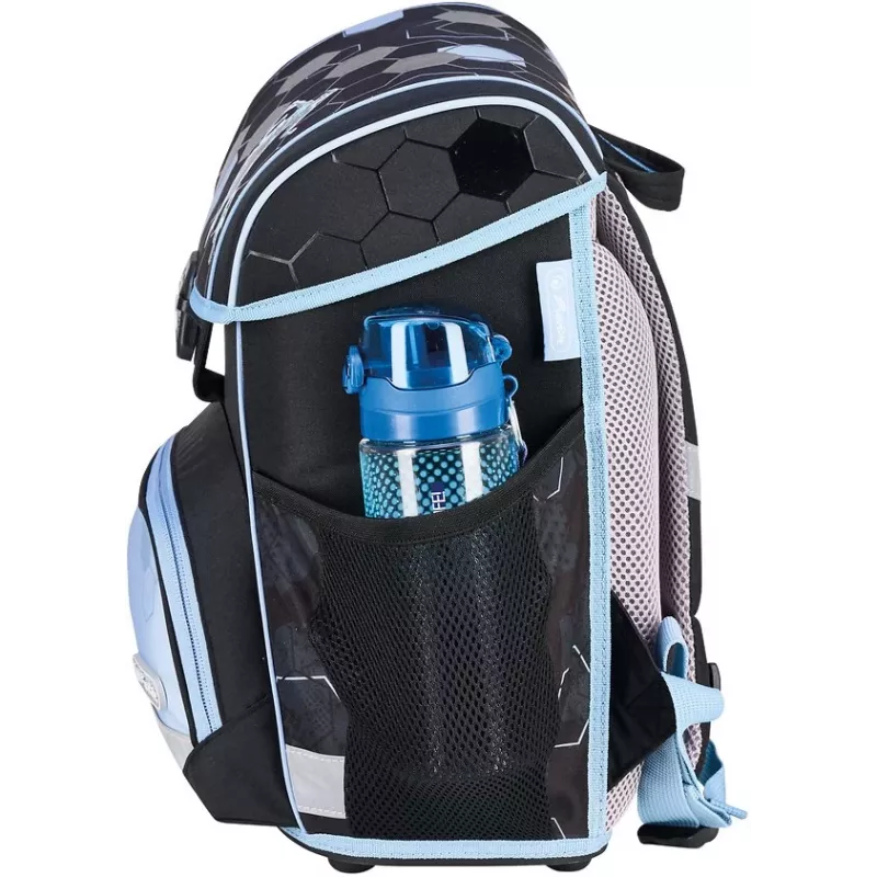 Herlitz Loop Mochila escolar 6-9 anos com Cyber Soccer Robot