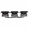 Tomada Schuko múltipla de encastrar Heinrich Kopp HK07 KombiQuick 3 tomadas, horizontal, preta, 16 A, 250 V, IP20, terminais de parafuso, sem proteção para crianças 133350001