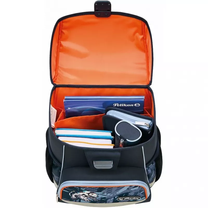 Herlitz Loop Mochila escolar 6-9 anos com Cyber Soccer Footballer